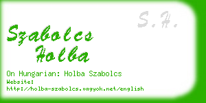 szabolcs holba business card